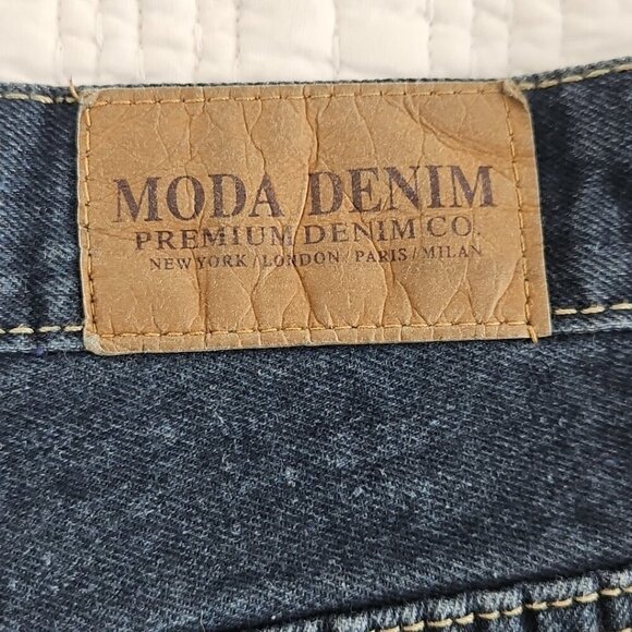 Moda Relaxed Fit Jeans Men's 38x32 Straight Leg Medium Rise Dark Wash Stretch` - Picture 15 of 16